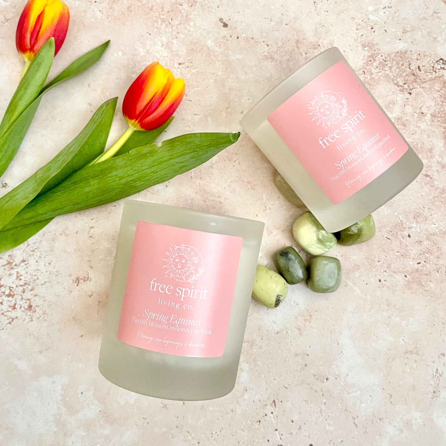 Spring Equinox | Tigerlily Scented Crystal Candle